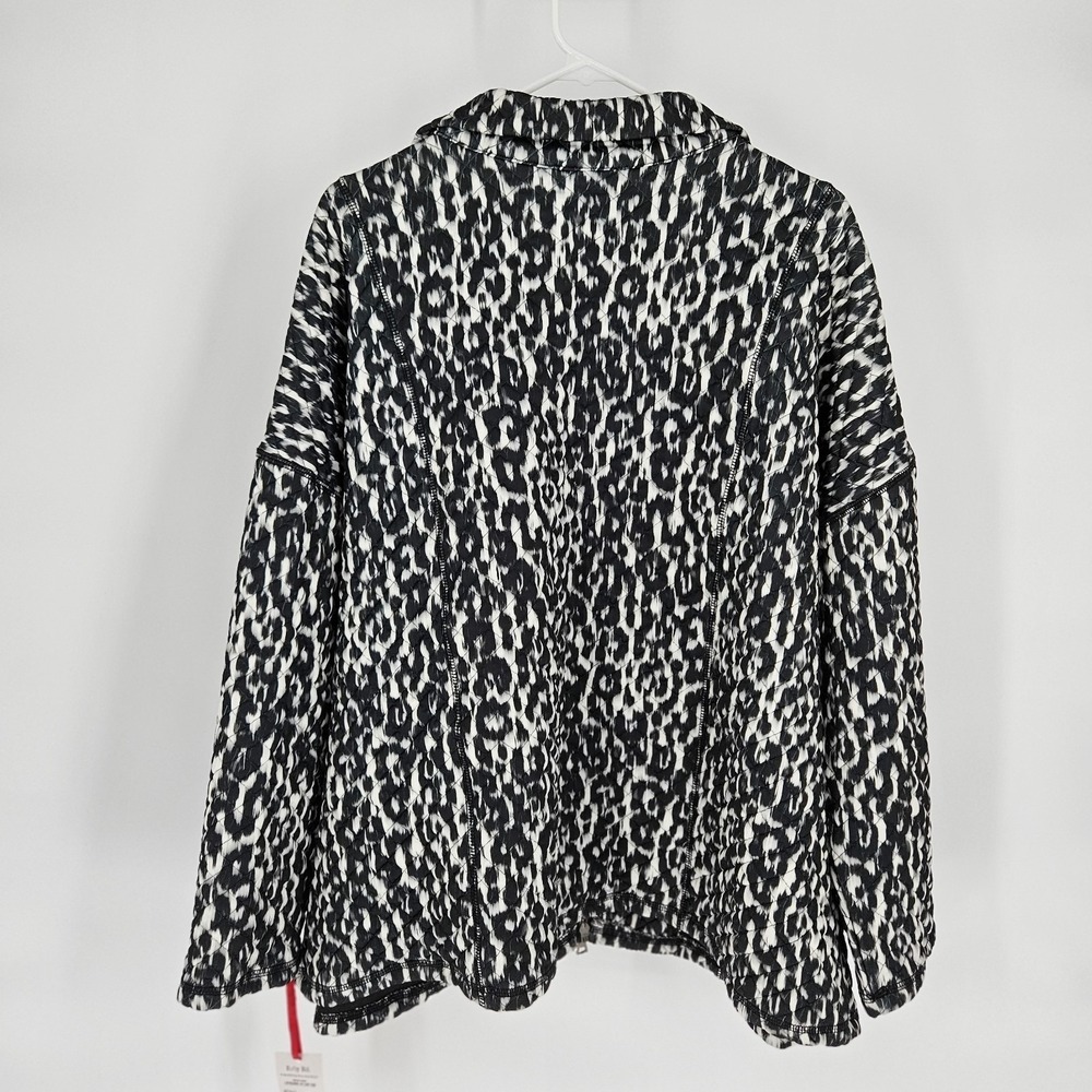Ruby Rd Leopard Print Quilted Full Zip Jacket Was… - image 6